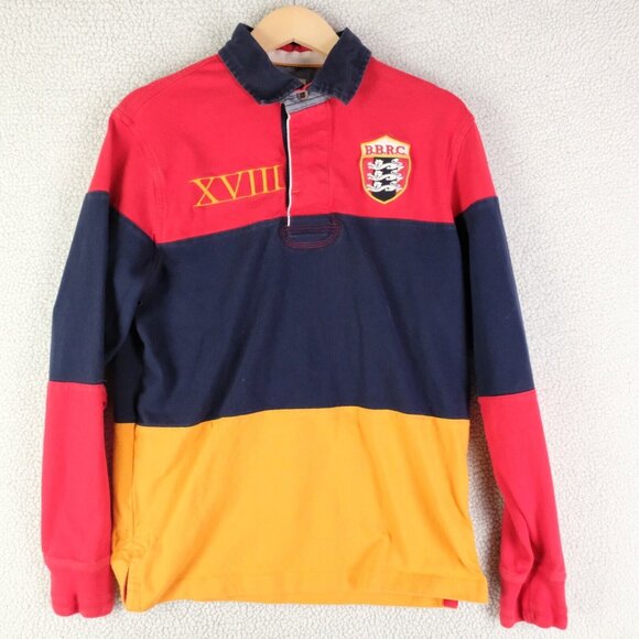 Brooks Brothers Other - Brooks Brothers Polo Mens Medium Blue Red Yellow Rugby Heavyweight